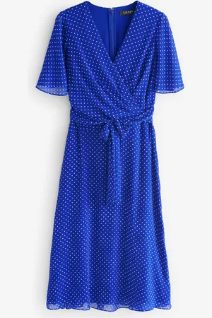 Ralph Lauren Polka-Dot Belted Crinkle Georgette Dress42
