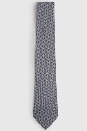 Reiss Orta Silk Chain Pattern TieEN