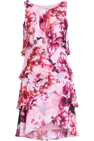 Gina Bacconi Mila Blomster Tryk Tier Kjole