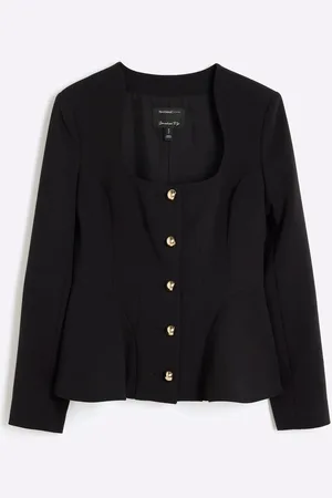 River Island Peplum Button Front Blazer42