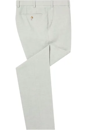 Remus Tapered Fit Linen-Blend Formal Trousers38r