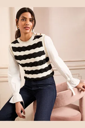 Love & Roses Stripe 3/4 Sleeve Jumper46