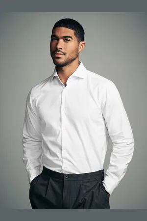 Next Regular Fit Brushed Flannel Single Cuff Formal 100% Cotton Oxford ShirtS