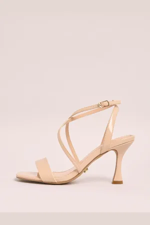 Lipsy London Mid Heel Cross Over Faux Leather Strappy Sandals8