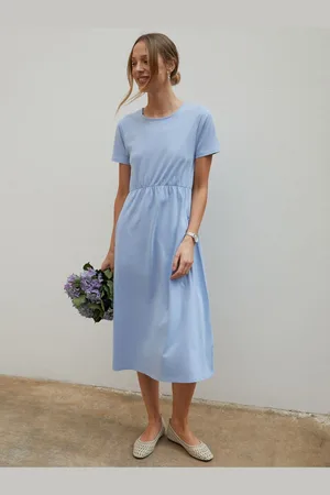 Threadbare 100% Bomuld Smock Style Midi Kjole