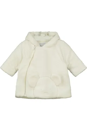 Emile et Rose Deep Pile Fleece Ivory Jakke med 3D Teddy & Hood1 Month (56cm)