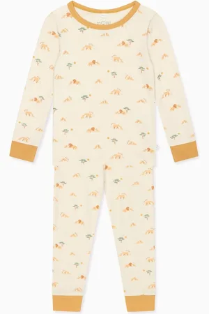 Mori Cream Lion Print Bamboo Pyjamas Set 2 Piece8086cm