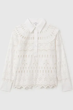 Reiss Enid Cotton Embroidered Shirt32