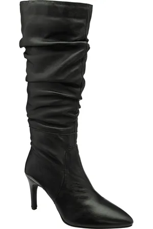 Ravel Leather Stiletto-Heel Knee-High Boots