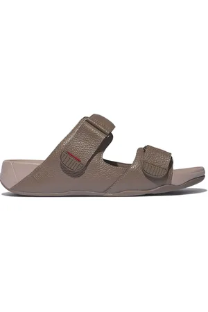 FitFlop Brown Gogh Moc Sandals In Leather
