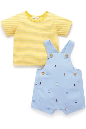 Purebaby Yacht Embroidered Dungaree Set9298cm