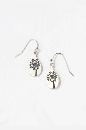 Fat Face FatFace Flower Embossed Drop EarringsEn
