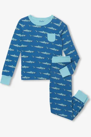 Hatley Blue Shark Tank Bamboo Pyjamas Set122128cm