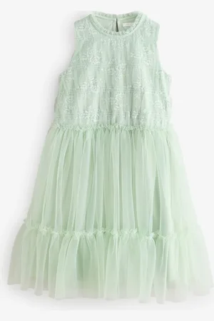 Next Tiered Mesh & Lace Bridesmaid Dress (3-16yrs)8 år ( 128 cm)