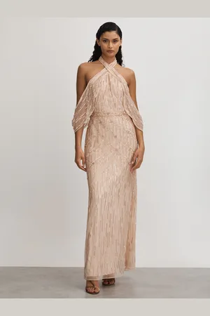 RAISHMA Embellished Cross Front Maxi Dress38