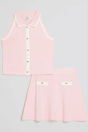 River Island Girls Button Cardigan and Skirt Set134140cm