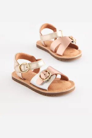 Next Leather Buckle Touch Fastening Sandals