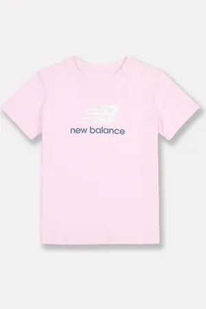 New Balance Girls 100% Cotton Stacked Logo T-Shirt152158cm