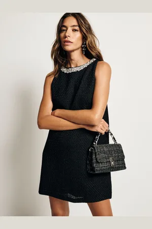 Next Boucle Embellished Collar Mini Dress44 Høj