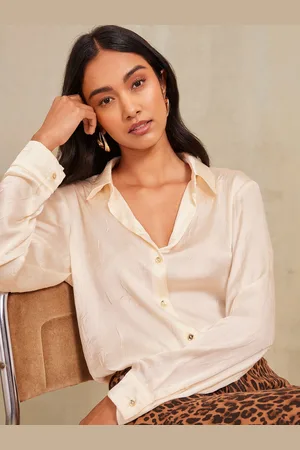 Friends Like These Long Sleeve Crushed Satin Shirt44