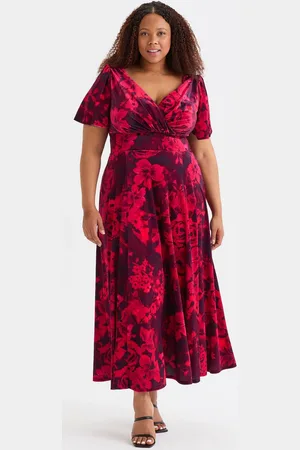 Scarlett & Jo Isabelle Velvet Angel Sleeve Maxikjole42