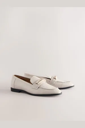 Next Forever Comfort Leather Chain Detail Slim Loafers