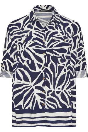 Evans Blue Border Print Shirt48