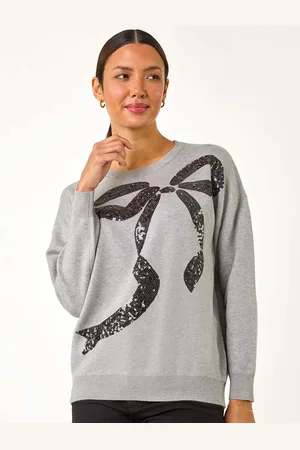 Roman Bow Sequin Detail Knit Jumper48