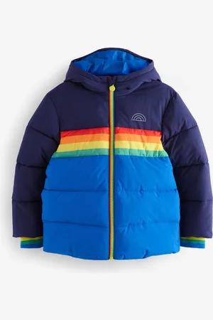Little Bird Rainbow Stribet Vandafvisende polstret frakke7 - 8 år (122 - 128cm)
