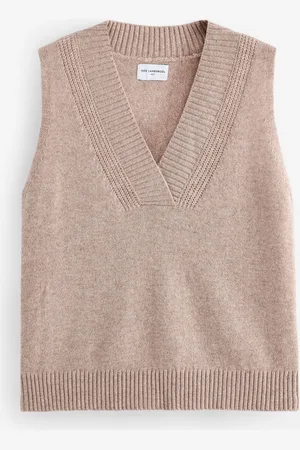Next Premium 100% Lambswool Sleeveless V-Neck Knitted Vest Tank TopL