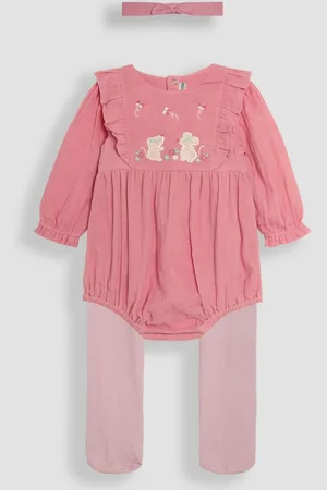 JoJo Maman Bébé Body 3 Piece Embroidered Muslin And Tights Set3 - 6 måneder (62 - 68cm)