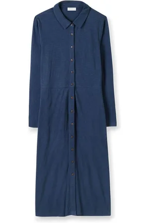CELTIC & CO. Slub 100% Cotton Jersey Shirt Dress38