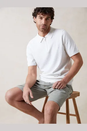 Threadbare Textured Front Quarter Zip Knitted Polo-skjorterX-Large