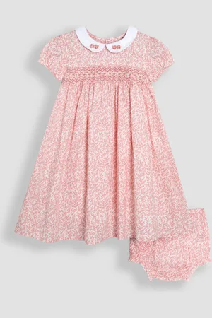 JoJo Maman Bébé Floral Smocked Woven Dress110116cm