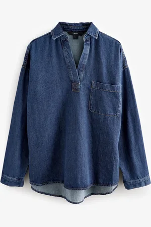 Next Relaxed Easy 100% Cotton Denim Shirt42 Høj