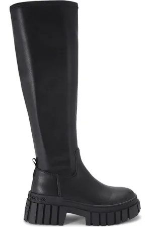 Kurt Geiger Black Tegan Sock Knee High 2 Boots