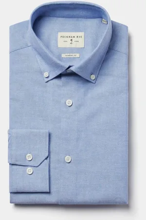 Peckham Rye Oxford Langærmet 100% bomuldsskjorte44cm R (UK 17.5 R)