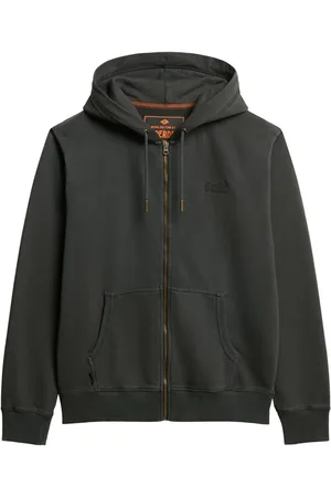 Superdry 100% Bomuld Det essentielle Logo Washed Zip HættetrøjeXXL