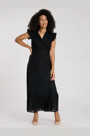 South Beach Jacquard Wrap Midi Dress44