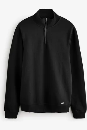 Threadbare Jacquard tekstureret Sweatshirtmed kvart lynlåsX-Large