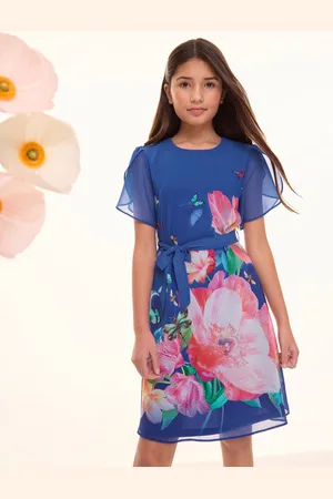 Lipsy London Petal Sleeve Chiffon Dress (4-16yrs)152158cm