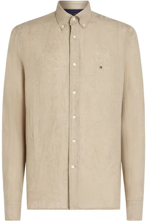 Tommy Hilfiger Normal pasform Essential Stribet 100% Hør SkjorterMiddel
