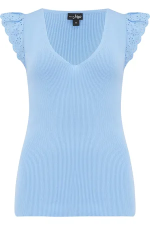 Pour Moi Sara Broderi Frill Sleeve Rib Strik Vest42