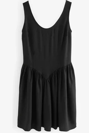 Next Sleeveless Scoop Neck Waisted Mini Dress46høj