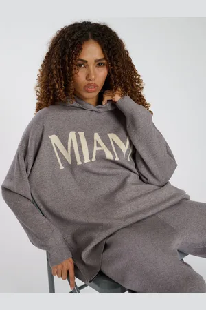 South Beach Miami Knit Rib Hem HoodieL