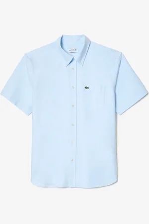 Lacoste Short Sleeve Oxford 100% Cotton ShirtM