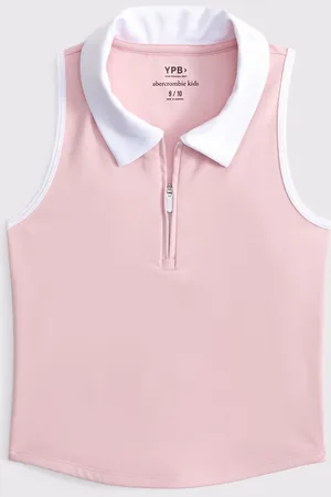 Abercrombie & Fitch Active Athleisure Zip Neck Polo Crop Top146152cm