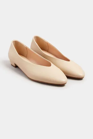 Long Tall Sally Low Block Almond Court Shoes9