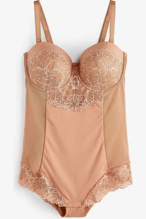 Next Tætsiddende body med shapewear og blonder80B