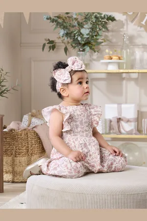 Mamas & Papas Pink Floral Dungarees8086cm
